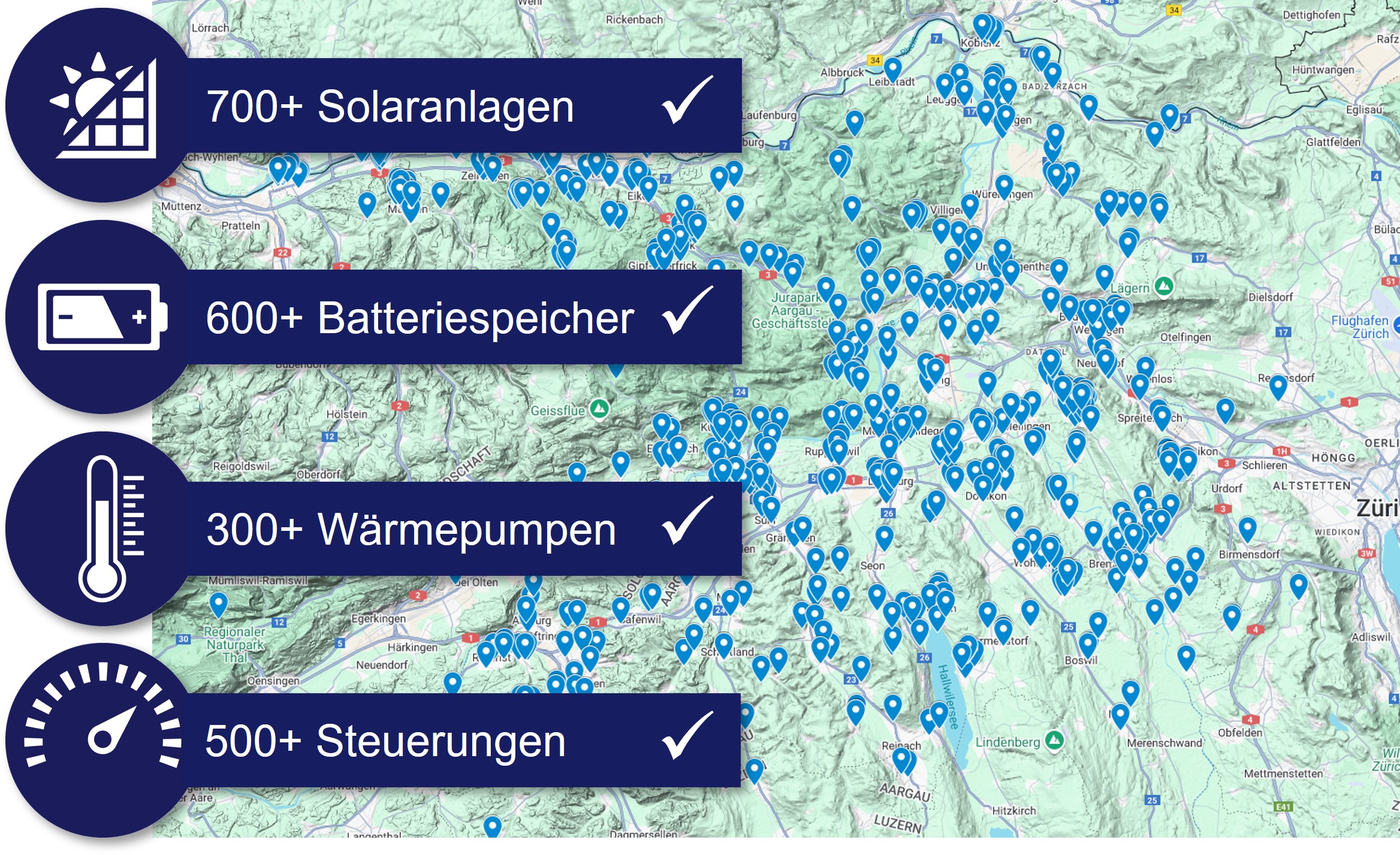 Unsere Erfahrung – Ihr Nutzen: Erfolgreich umgesetzte Projekte (Quelle: Google Maps)