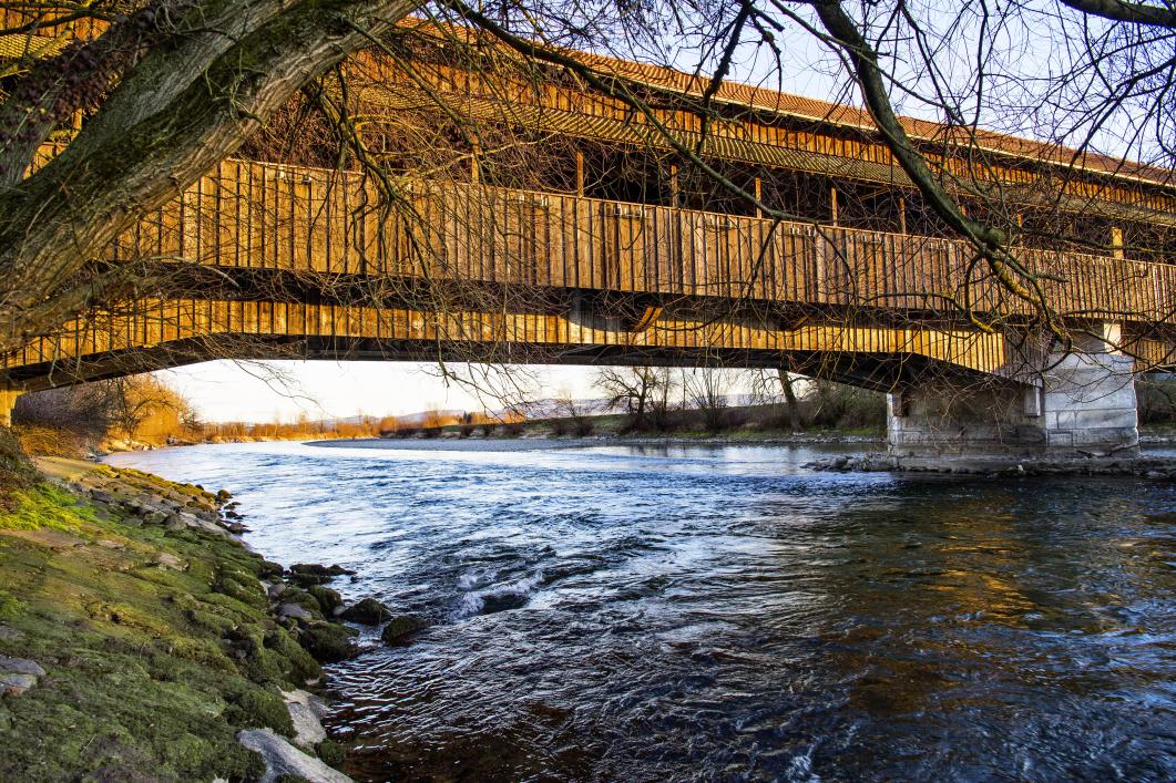 Brücke über der Reuss bei Sins