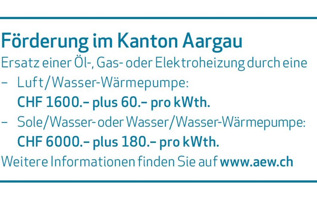 Förderung im Kanton Aargau