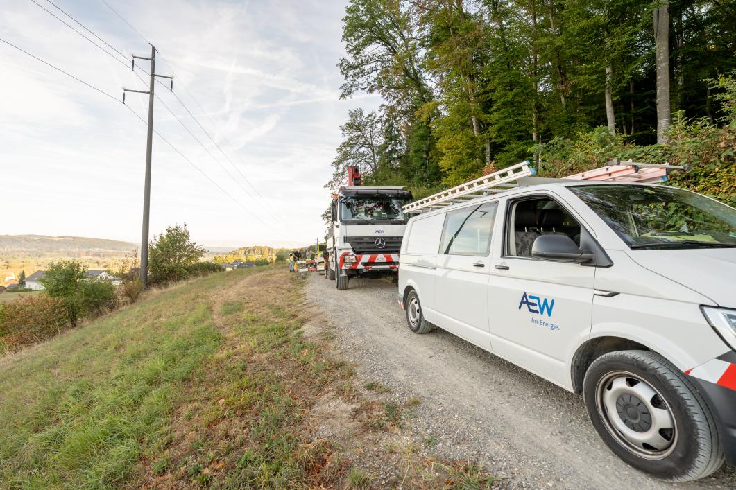 Die bestehenden Freileitungen und Betonmasten zwischen Zufikon und Künten werden bis im Frühling 2027 zurückgebaut.