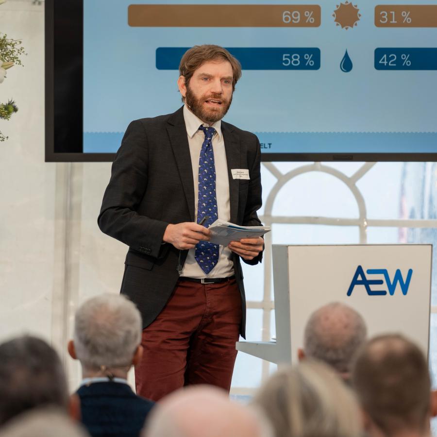 Adrian Fahrni, Leiter Abteilung Energie des Kantons Aargau, am Polit-Forum in Bremgarten