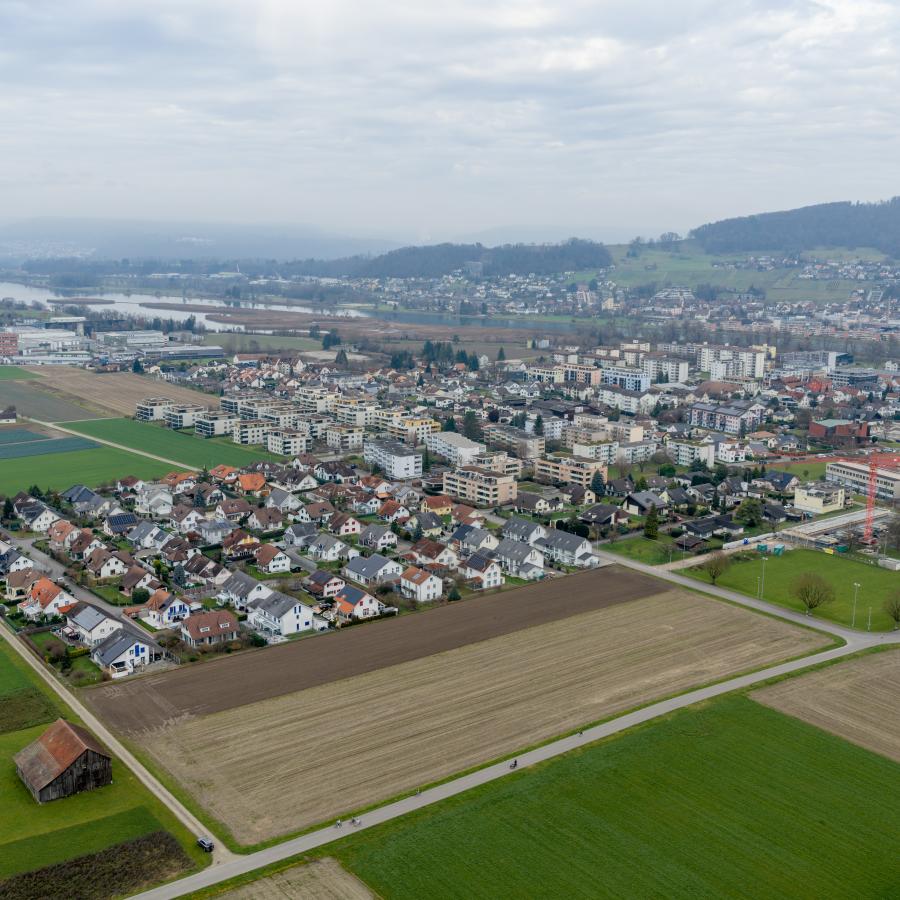 Drohnenaufnahme von Böttstein